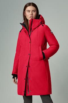 Chamarras Canada Goose Mujer Outlet - Sherbrooke Abrigos Rojos FR5014973